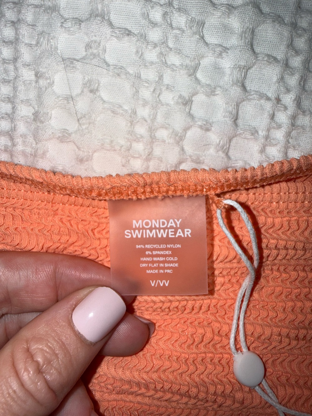 NWT Monday Swimwear cayman summer peach 🍑 crinkle Skirt New With Tags size XL V - Picture 3 of 8